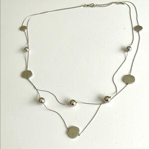 Silver Multi-Disc Necklace